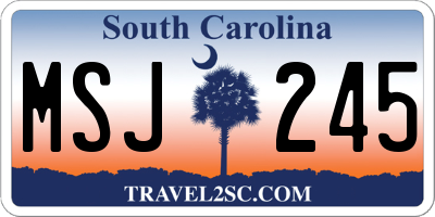 SC license plate MSJ245