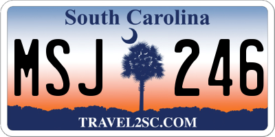 SC license plate MSJ246