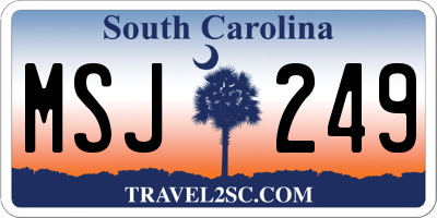 SC license plate MSJ249