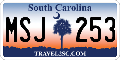 SC license plate MSJ253