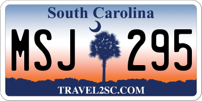 SC license plate MSJ295