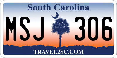 SC license plate MSJ306