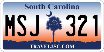 SC license plate MSJ321
