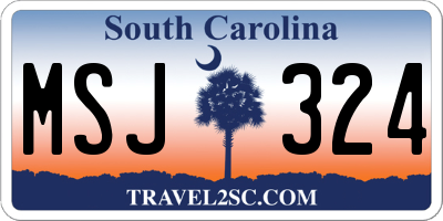 SC license plate MSJ324