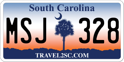 SC license plate MSJ328