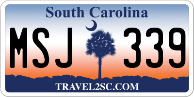 SC license plate MSJ339