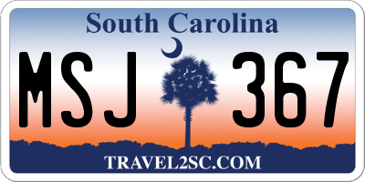 SC license plate MSJ367