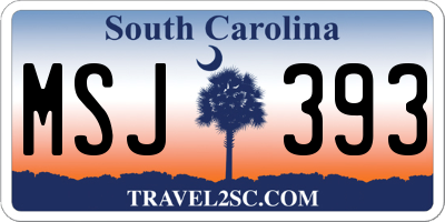 SC license plate MSJ393
