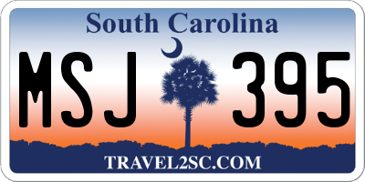 SC license plate MSJ395