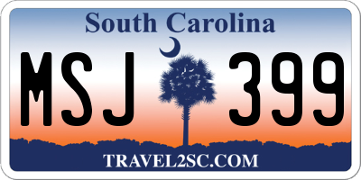 SC license plate MSJ399
