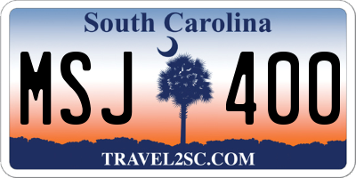 SC license plate MSJ400