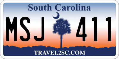 SC license plate MSJ411