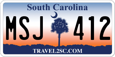 SC license plate MSJ412