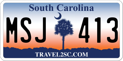 SC license plate MSJ413