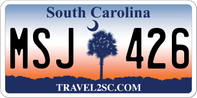 SC license plate MSJ426