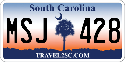 SC license plate MSJ428
