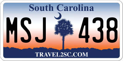 SC license plate MSJ438