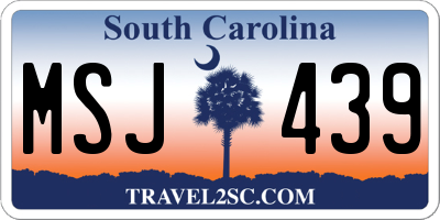 SC license plate MSJ439