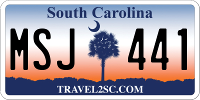 SC license plate MSJ441