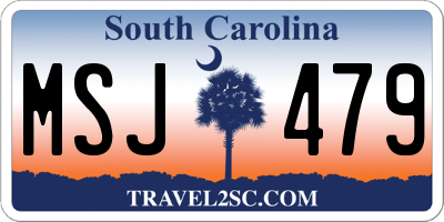 SC license plate MSJ479