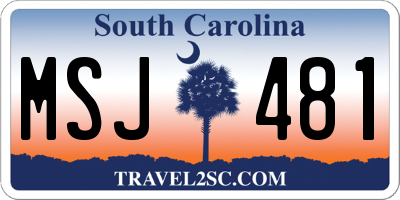 SC license plate MSJ481