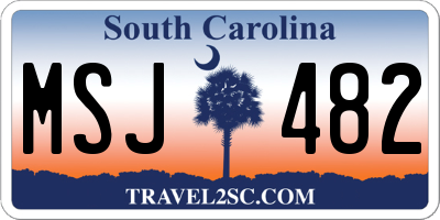 SC license plate MSJ482