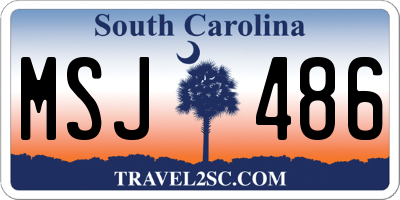 SC license plate MSJ486