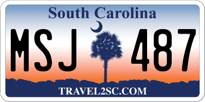 SC license plate MSJ487
