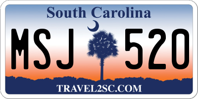 SC license plate MSJ520