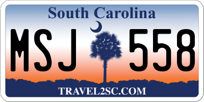 SC license plate MSJ558