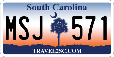 SC license plate MSJ571