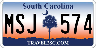 SC license plate MSJ574