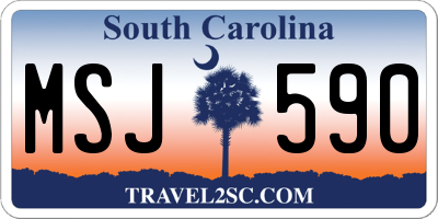 SC license plate MSJ590
