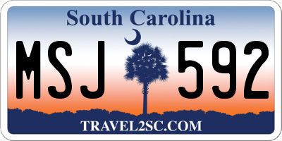 SC license plate MSJ592