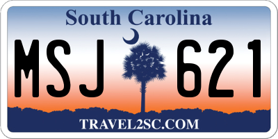 SC license plate MSJ621