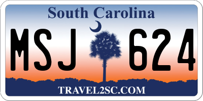 SC license plate MSJ624