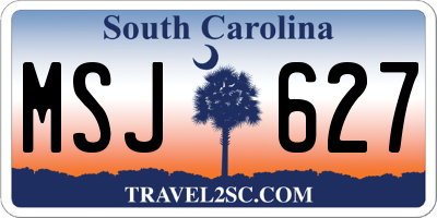 SC license plate MSJ627