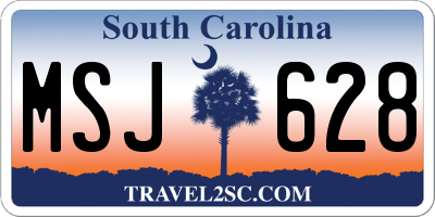 SC license plate MSJ628