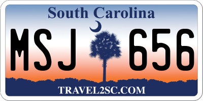SC license plate MSJ656