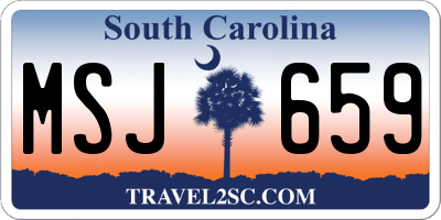 SC license plate MSJ659