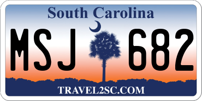 SC license plate MSJ682