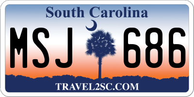SC license plate MSJ686