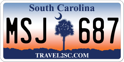SC license plate MSJ687