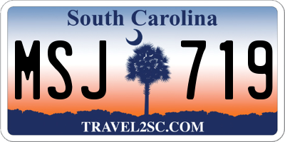 SC license plate MSJ719