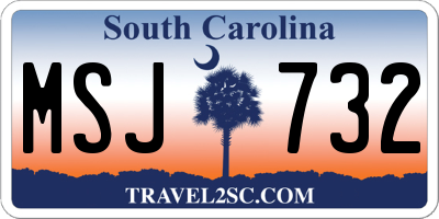SC license plate MSJ732
