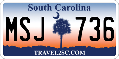 SC license plate MSJ736