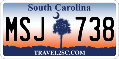 SC license plate MSJ738