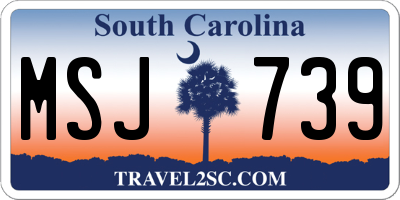 SC license plate MSJ739