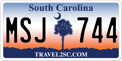 SC license plate MSJ744
