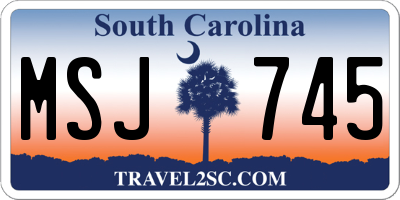 SC license plate MSJ745